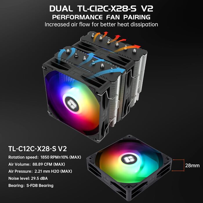 Система водяного охолодження Thermalright Peerless Assassin 120 SE ARGB V2 для CPU, 120 мм, 6 heatpipes, підтримка AMD AM4/AM5 та Intel LGA 1700/1851