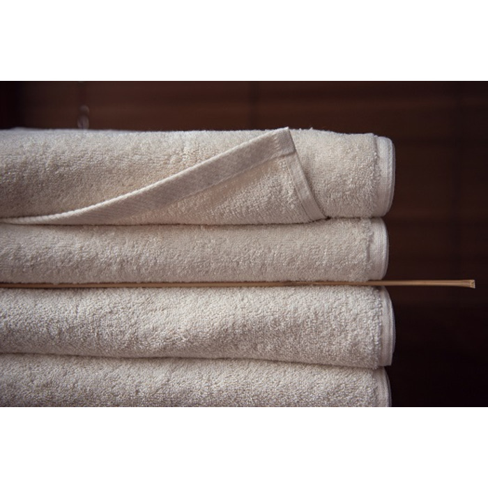 Банний рушник Tuva Home 100x200 см, бавовна, бежевий, 450 г/м², однотонний