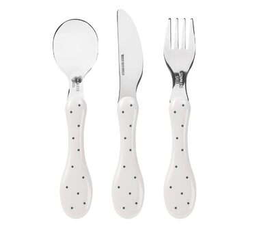 Набір дитячого посуду LÄSSIG 3 шт. (ложка, виделка, ніж) з нержавіючої сталі та пластикової ручки - Garden Explorer