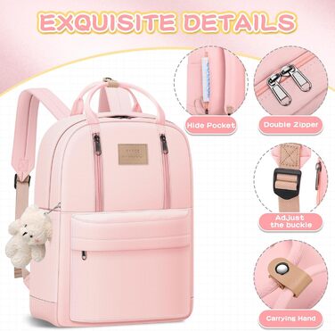 GAXOS Сумка-рюкзак для школи: стильний рюкзак-сумка для жінок та дівчат, білий, у корейському стилі