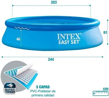 Intex 1942 L Inflatable Pool (244 x 61 cm)