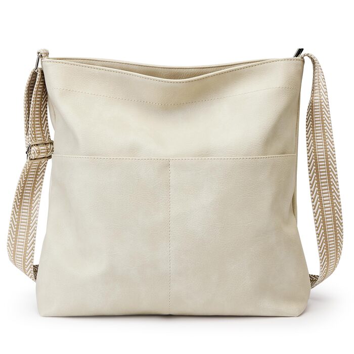 Сумка Kalidi Shopper для жінок, велика сумка-тоут, екошкіра, бежева. Для коледжу, школи, роботи, подорожей, шопінгу