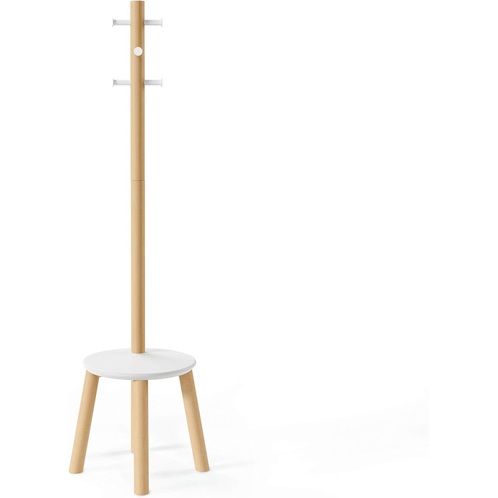 Umbra Pillar Wardrobe Stand with Stool, Default_no_Selection_Value, White/Natural, One Size