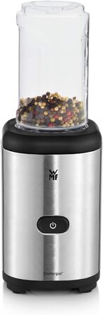 Блендер Kult X Mix & Go Mini - електричний шейкер для смузі, 300 Вт, Tritan, 600 мл, срібно-чорний