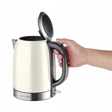 Електричний чайник Concept RK3242, 2200 Вт, 1,7 л, бежево-коричневий