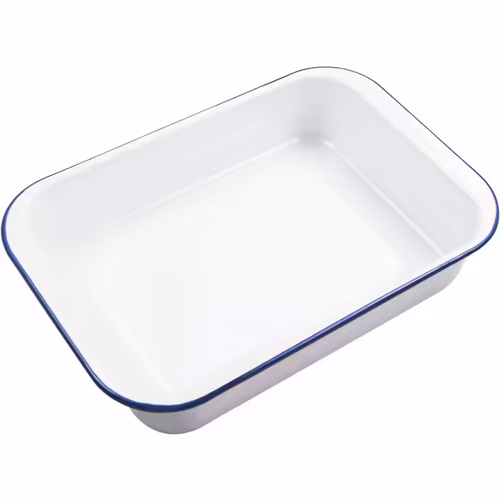 webake Traditional Casserole Dish Large Enamel Baking Dish Oven Dish 37 x 24 x 7 cm