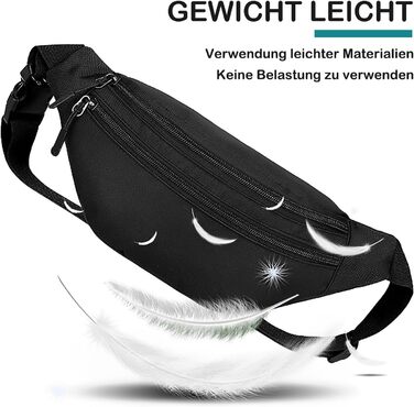 Чоловіча/Жіноча поясна сумка на пояс, бананка з PU шкіри, водонепроникна, чорна. Спортивна, для подорожей, фестивалів, бігу, хайкінгу