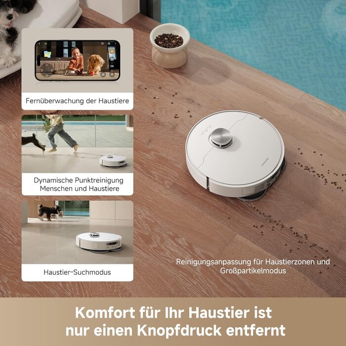 Робот-пилосос Dreame L40 Ultra AE з функцією миття, 19000 Па потужність всмоктування, багато щіток та гнучкий моп, для вологого та сухого прибирання. Автоматична станція очищення пилу.