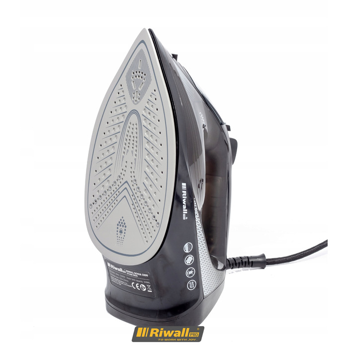 Парова праска з функцією самоочищення, керамічним покриттям та високою потужністю RIWALL