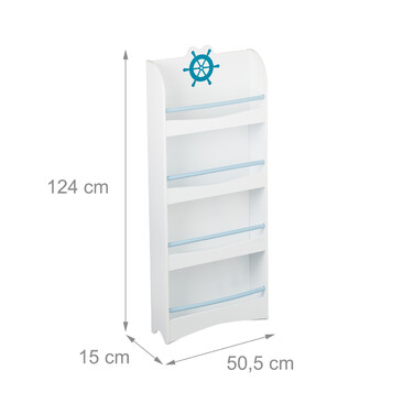 Relaxdays Nautical Bookshelf for Children