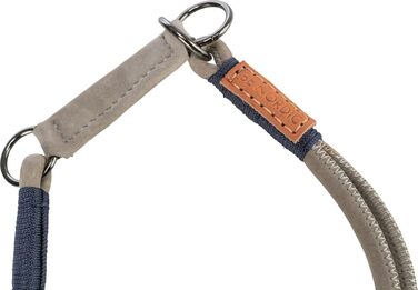 Нашийник для собак TRIXIE Zug-Stopp з обмеженням тяги, шкіряний, сірий, L-XL