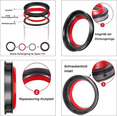 Електрична насадка для миття підлоги Dyson V12 Detect Slim / V10 Slim, зйомний бак та 6 змінних мопів + 1 контейнер для пилу (сумісна з V11)