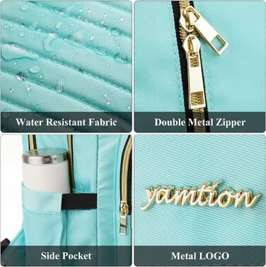 Рюкзак YAMTION для жінок, дівчаток та підлітків. Шкільний рюкзак з відділенням для ноутбука 17.3 дюймів, USB-портом, для роботи, навчання, міста. Колір: світло-зелений