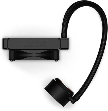 NZXT Kraken: Рідинне охолодження CPU AIO з LCD-дисплеєм та RGB підсвічуванням (120 мм, чорний)