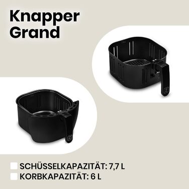 Фритюрниця повітряна ZEEGMA GRAND, 1700 Вт, 9 л, 11 програм, 60-200°C, чорна