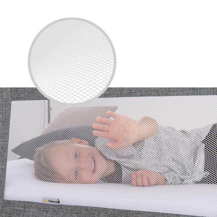 Захисний бортик для ліжка hauck Sleep N Safe Plus XL, дитячий, 150x50x44 см, складаний, для дітей 18 міс-5 років, сірий меланж, підходить для ліжок 200-220 см