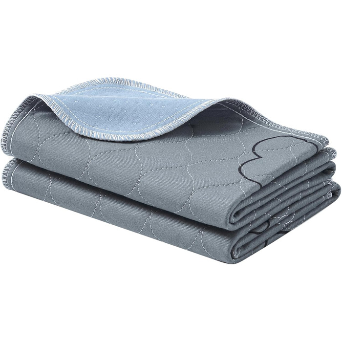 Підстилка для собак Feandrea, 2 шт., 122 x 91 см, XL, сіра, витривала, не слизька, супер вбираюча, PTD036G01