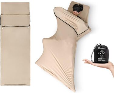 YIWEOG Sleeping Bag Liner, Lightweight, Highly Elastic, for Outdoor Camping, Travel, Hotels