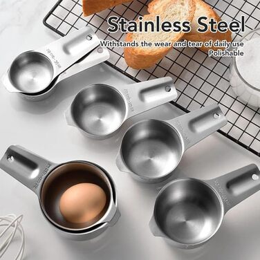 7-Piece Measuring Cup Set, Stainless Steel Nesting Measuring Cups
