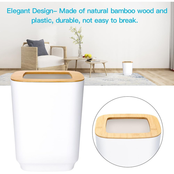 Набір аксесуарів для ванної кімнати JOTOM з бамбука (6 шт.) - сірий колір