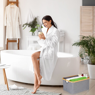 Relaxdays Коробка для зберігання Набір тканин з 2 штук