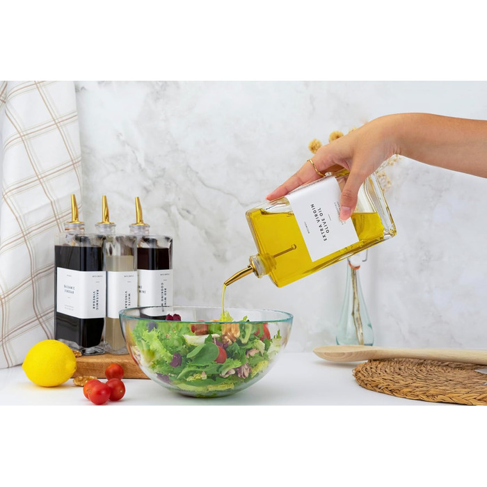 Molimoli Olive Oil Dispenser for Kitchen, Oil and Vinegar Dispenser Set, Glass Olive Oil Dispenser Bottle, Soy Sauce Dispenser, Coffee Syrup Bottles