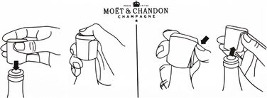 Moët & Chandon Champagne Bottle Stopper Gold Design Bar Decor Party Accessory