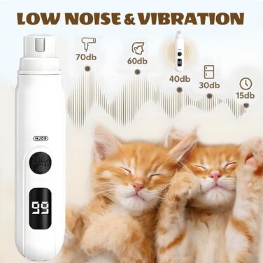 Електричний точилка для кігтів собак, 2025 рік. Безшумна точилка для кігтів собак з 3-ма режимами для великих, середніх та маленьких собак та котів