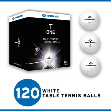 Donic Schildkröt T-One Table Tennis Balls - Poly 40+ Quality Training Balls (120 Pack)
