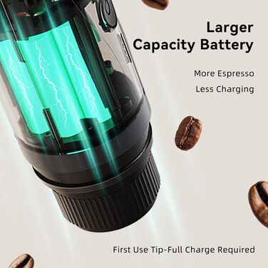 CERA+ Electric Portable Espresso Machine, Self-Heating in 3-4 Minutes, with Portable Bag.