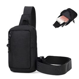 Чоловіча та жіноча поясна сумка-рюкзак для телефону, спортивна, водонепроникна, для активного відпочинку, кемпінгу, подорожей, фітнесу, велосипеду (чорна)