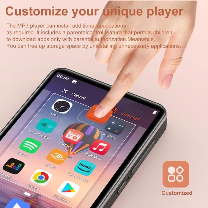 MP3-плеєр дитячий 80GB з Wi-Fi та Bluetooth, 4