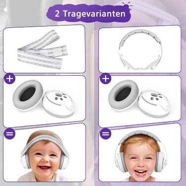 Навушники для захисту від шуму для малюків 0-2 роки (сірі)