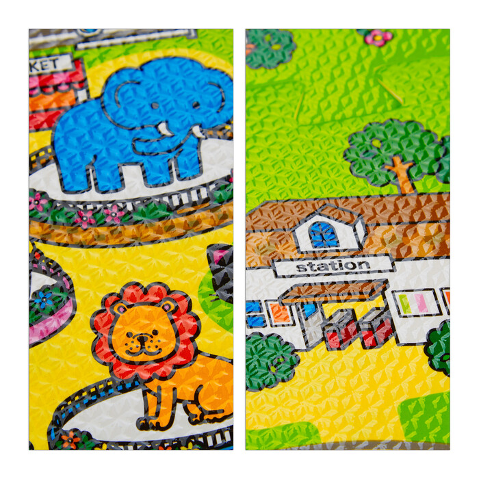 Relaxdays Puzzle Mat Road with Animals