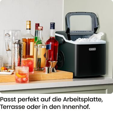 Chefman Iceman Dual-Size Ice Maker - Portable Ice Machine with Self-Cleaning Function, Makes 9 Cubes in 7 Minutes, 10kg/24h Capacity, Includes Scoop