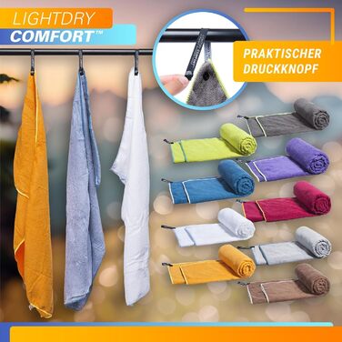 Спортивне рушник LightDry® Original з мікрофібри - туристичне, для подорожей, басейн, спортзал. Швидковисихаюче, антибактеріальне, 120x60 см, антрацит