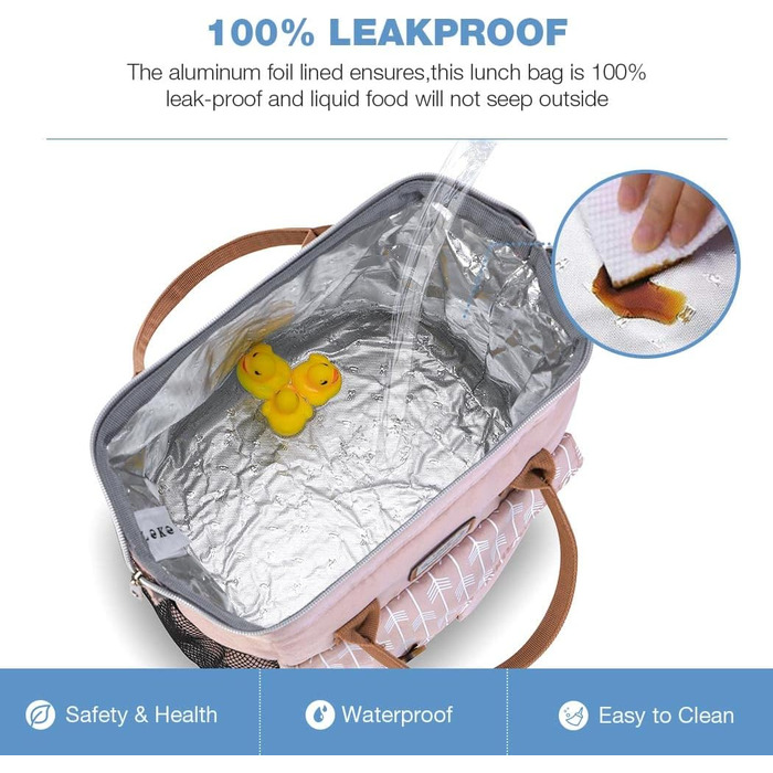 Льодогенератор Lekesky для жінок: ізольована ланч-торба, 11л, рожева