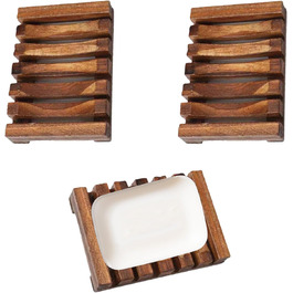 Дві дерев'яні мильниці еко-стилю для ванної кімнати та кухні, ручної роботи, біорозкладні