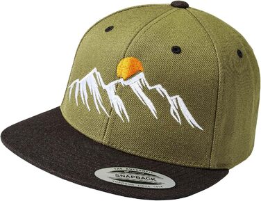 Кепка Baddery Outdoor Cap Mountain View для чоловіків та жінок - похідне спорядження, аксесуари для піших прогулянок, універсальний розмір (Olive-Black)
