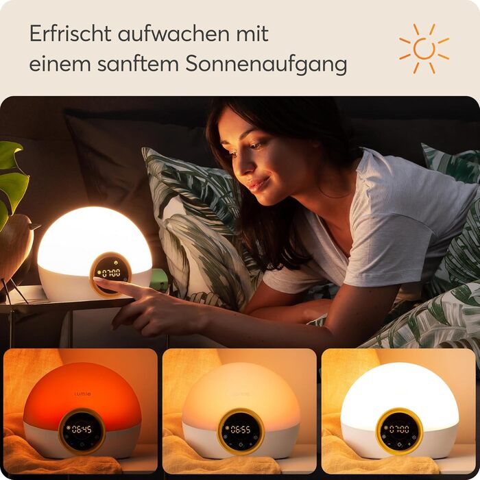 Lumie Bodyclock Rise 100 Alarm Clock with Sunrise and Sunset Simulation, White