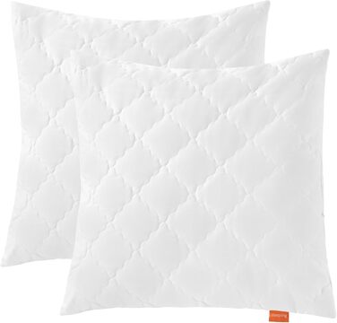 Sleepling Pillow, Bamboo 80 x 80 cm, Cover 100% Cotton quilted with 100% Viscose (Bamboo Fiber), 350 gr. Fill Weight, Ökotex certified, Washable, White