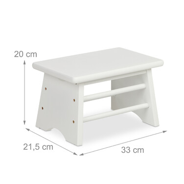 Relaxdays Bamboo Footrest - White