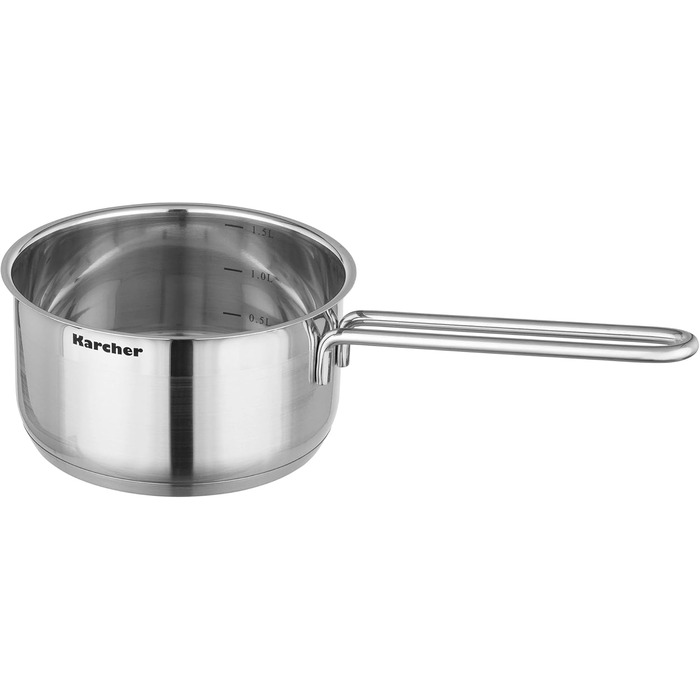 Karcher 14-Piece Stainless Steel Cookware Set with Glass Lids - Induction Compatible