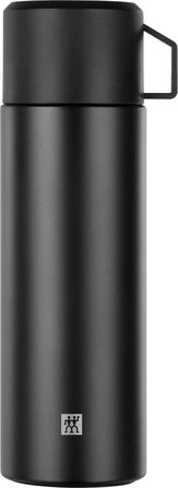 ZWILLING Thermo Insulated Flask, Integrated Cup, Thermos, Double-Walled Insulation, 1 L, Height: 28.1 cm, Black, small