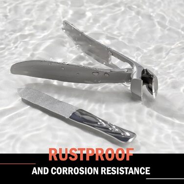 Кусачки для нігтів BEZOX ергономічні з похилим лезом для товстих нігтів (сріблясті) + пилочка для нігтів. Кусачки для нігтів для літніх людей, чоловіків та жінок.