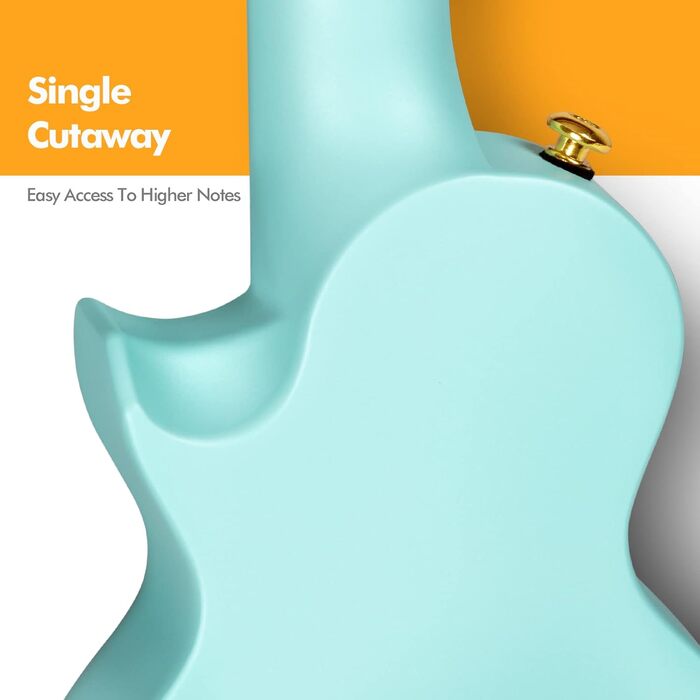 Укулеле Enya Ukulele-Sopran NOVA U Mini 21 дюйм - блакитне укулеле з карбону, професійне для початківців, дорослих та дітей. Комплект з чохлом, ремінком, каподастром та струнами. Чудовий подарунок та для подорожей.