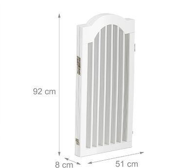 Захисне ворота Relaxdays: розкладне, самостійне, 92 x 205 см, для собак та котів, біле