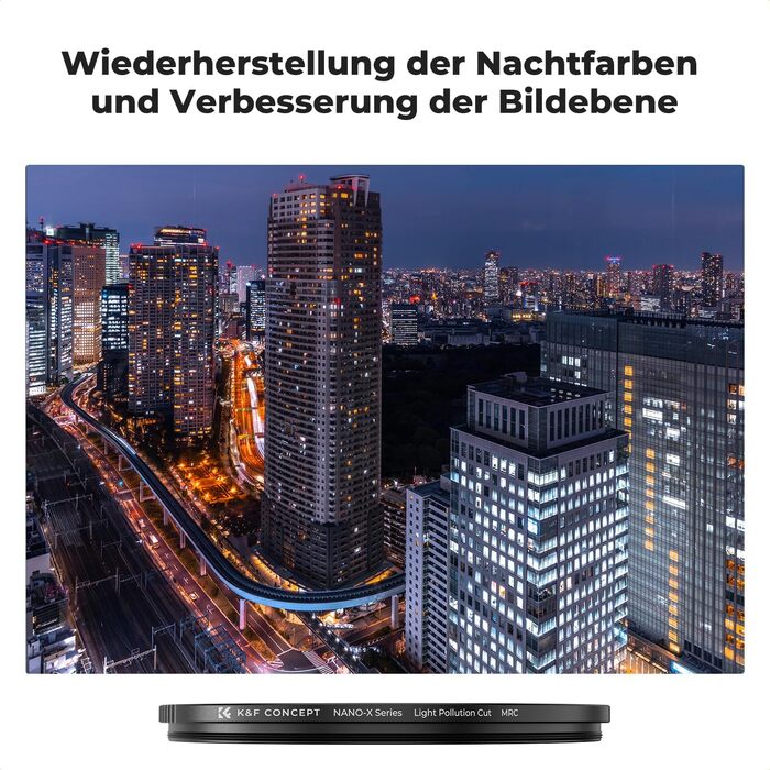 Фільтр K&F Concept Nano-X 82mm Natural Night Astroklar для нічної зйомки та астрофотографії