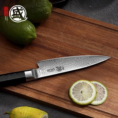 Кухонний ніж для шеф-кухаря MITSUMOTO SAKARI Gyuto, порошковий сталь VG-Pro, чорна ручка, 14 см, Японія