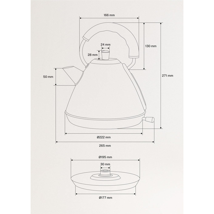 Retro Electric Kettle - Cream White - 1.7L, Fast Boil, Auto Shut-Off, Anti-Scale Filter, Water Level Indicator